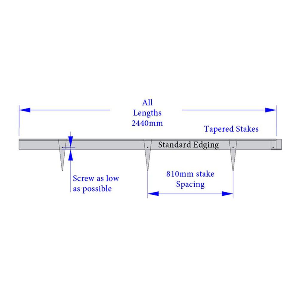 FormBoss™ Redcor® Tapered Stakes for Metal Garden Edging