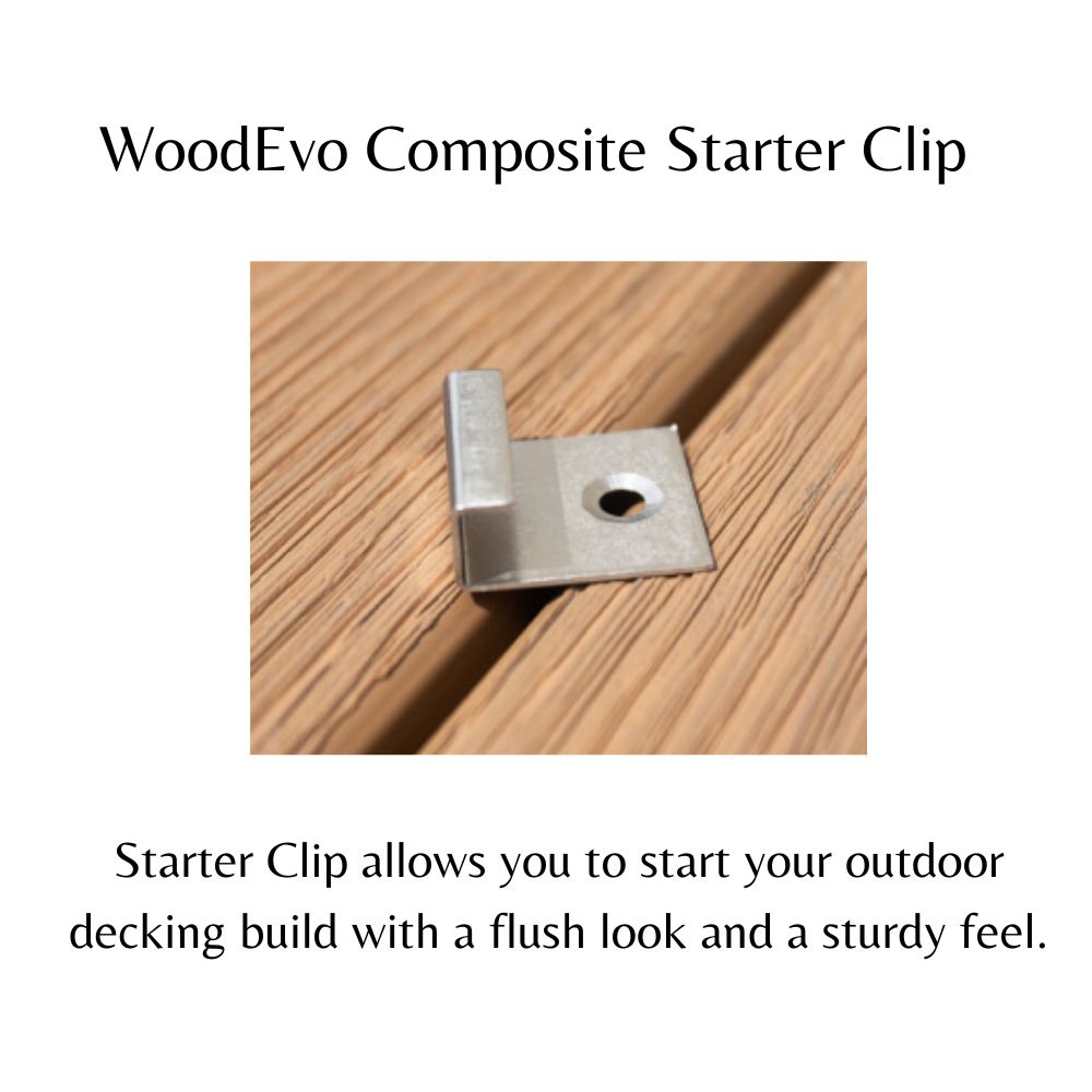 WoodEvo 3mm HOME composite decking Clips Box - BAL12.5, BAL19, BAL29 Certified