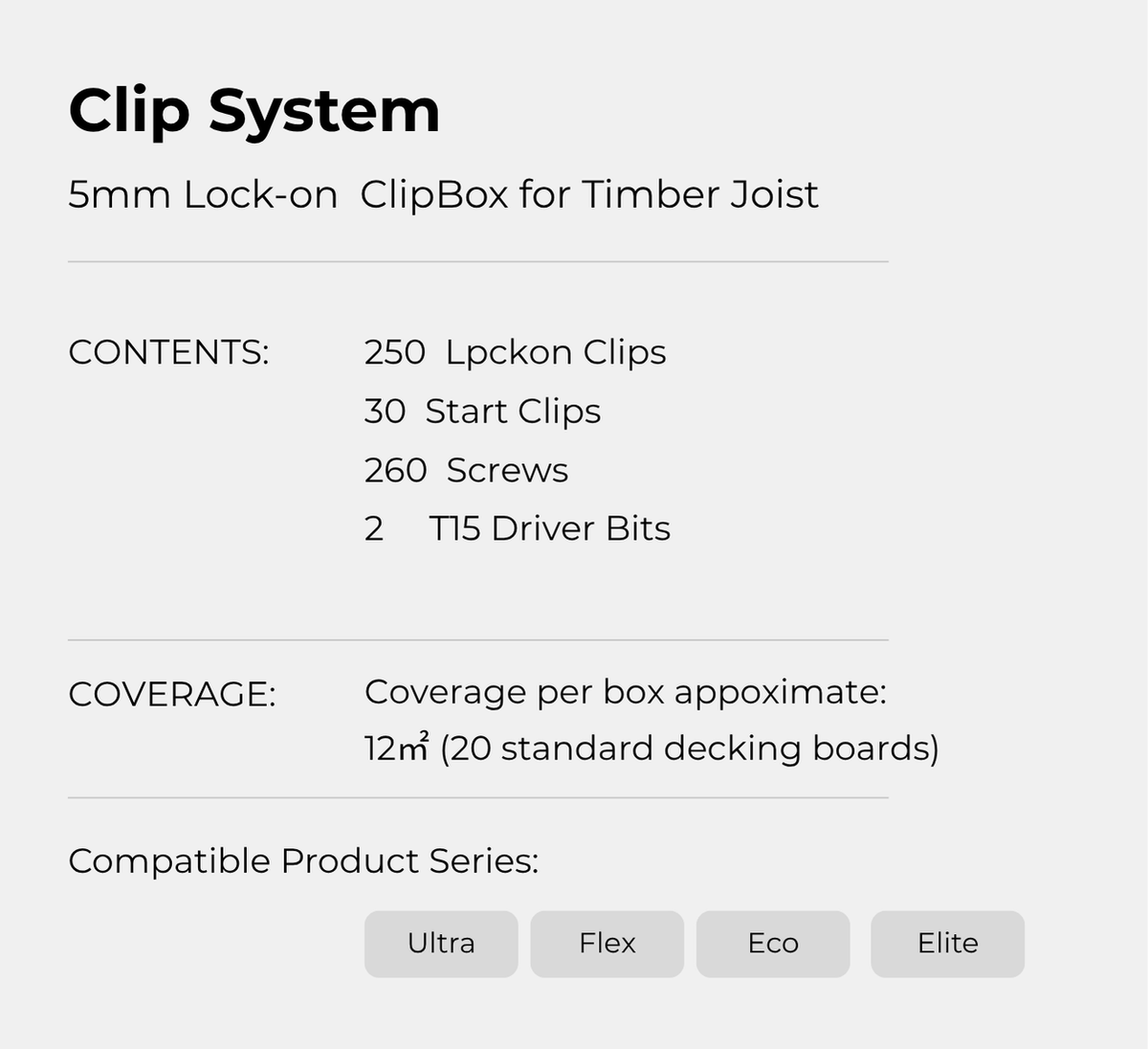 WoodVance 5mm Lock-on Hidden Decking Clip Set