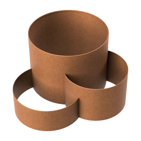 SHAPESCAPER® REDCOR Triple Ring Tiered Metal Garden Edging Planter