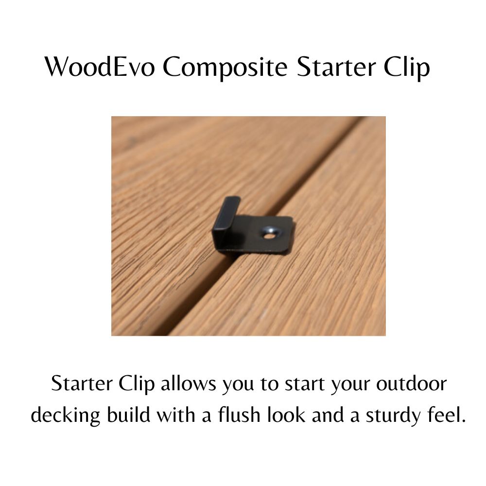 WoodEvo 5mm Universal Compost Decking Clips Box - For HOME &ADVANCED140 Series