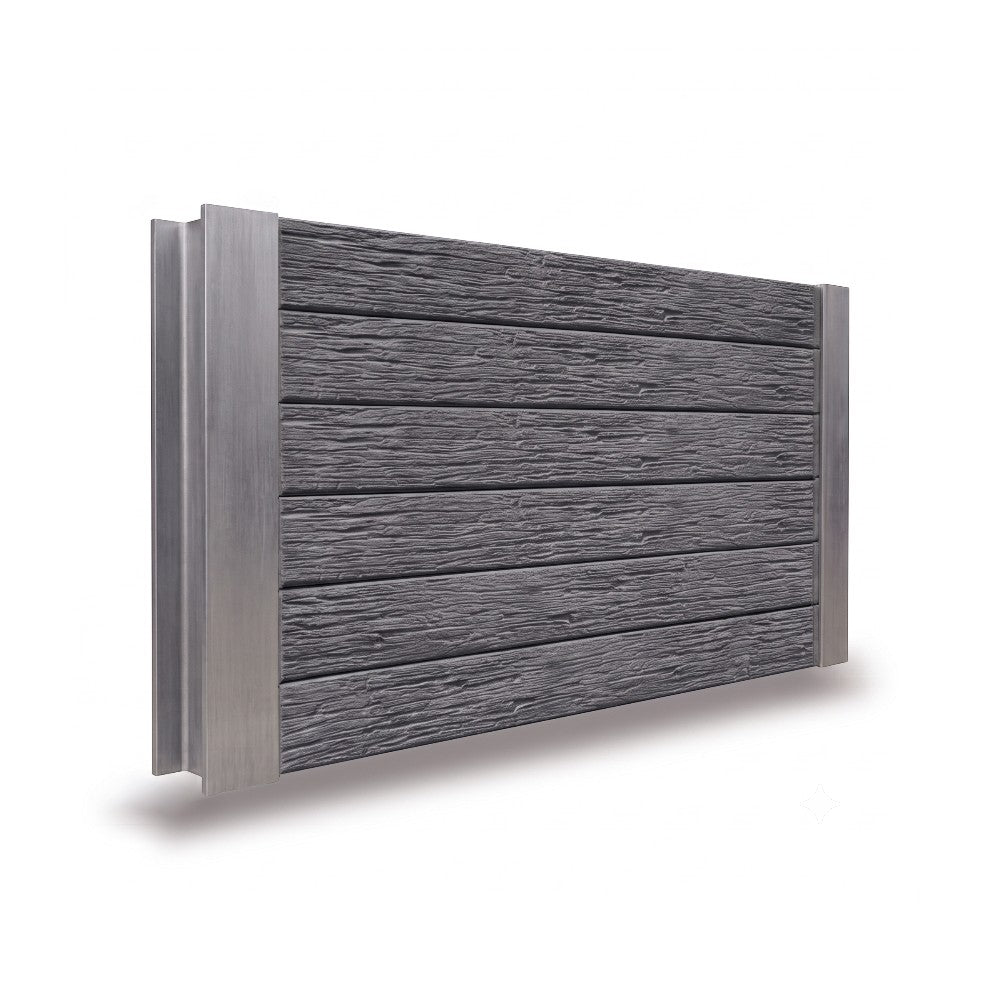 Concrete Sleepers Woodgrain Charcoal 200 x 80mm