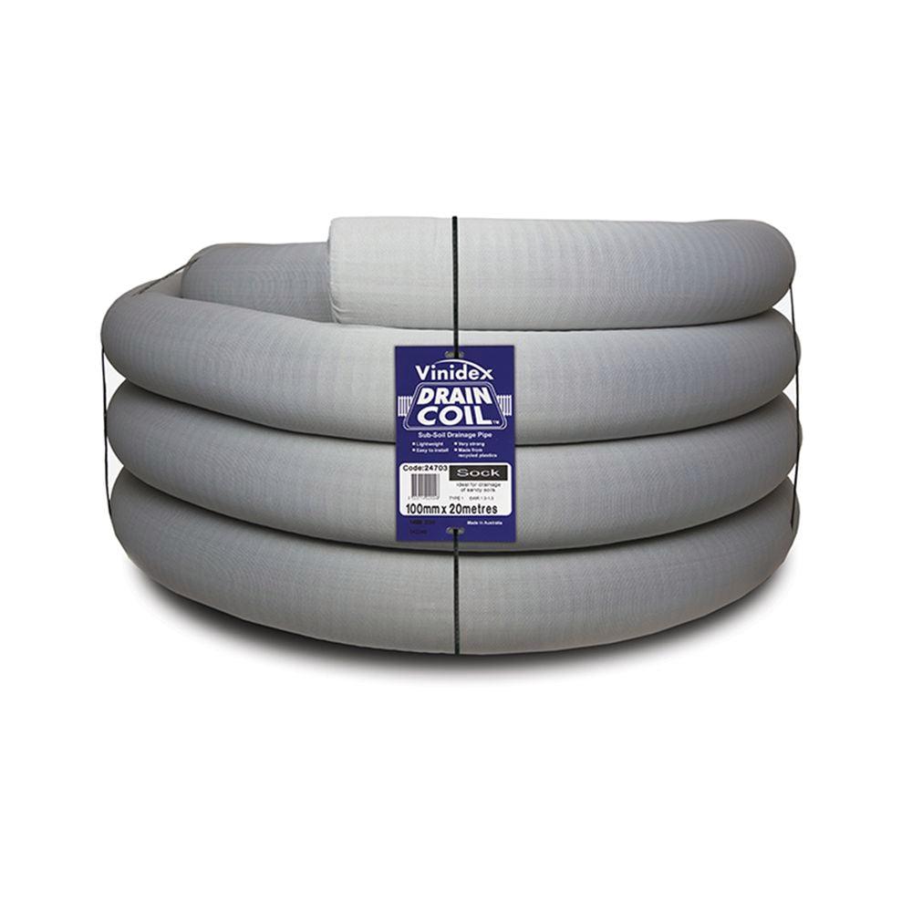 Agi Pipe 100mm X 20m Socked Slotted