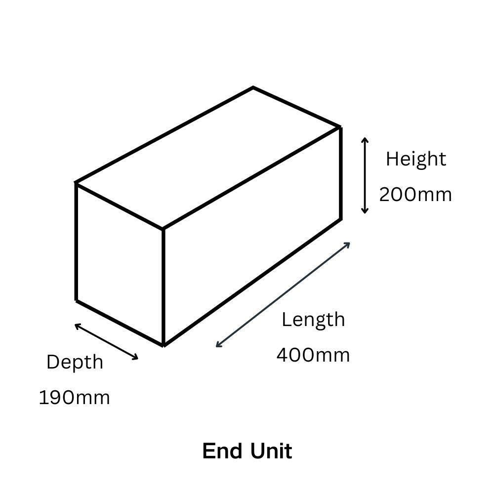 Versaloc Interlocking Blocks 200mm Natural End Unit – Versatile Masonry Blocks for Modern Retaining Walls and Landscaping