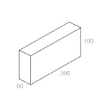 National Masonry 10.31FR 100 Series Fire Rated Solid Concrete Grey Block 390x190x90mm