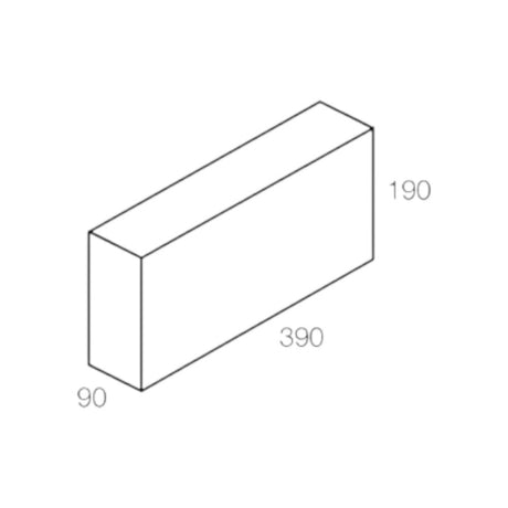 National Masonry 10.31FR 100 Series Fire Rated Solid Concrete Grey Block 390x190x90mm