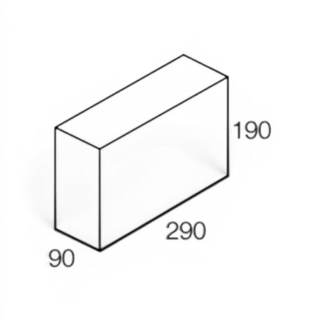 National Masonry 10.32FR 300 Series End Closer Capping Block 290x190x90mm