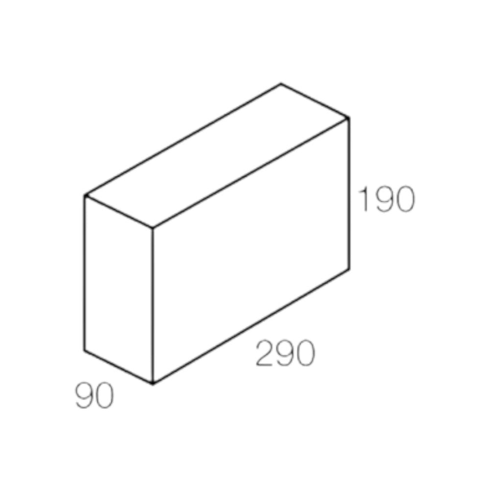 National Masonry 10.32FR 100 Series Fire Rated Solid Three Quarter Concrete Grey Block 290x190x90mm