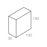 National Masonry 10.33FR 100 Series Fire Rated Solid Half Length Concrete Grey Block 190x190x90mm