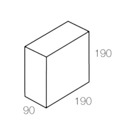 National Masonry 10.33FR 100 Series Fire Rated Solid Half Length Concrete Grey Block 190x190x90mm