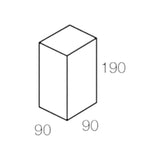 National Masonry 10.34FR 100 Series Fire Rated Solid Quarter Length Concrete Grey Block90x190x90mm