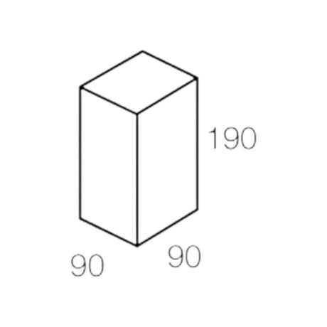 National Masonry 10.34FR 100 Series Fire Rated Solid Quarter Length Concrete Grey Block90x190x90mm