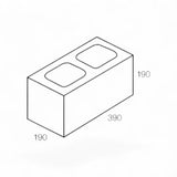 National Masonry 20.01AG 200 Series Standard Concrete Block 390x190x190mm
