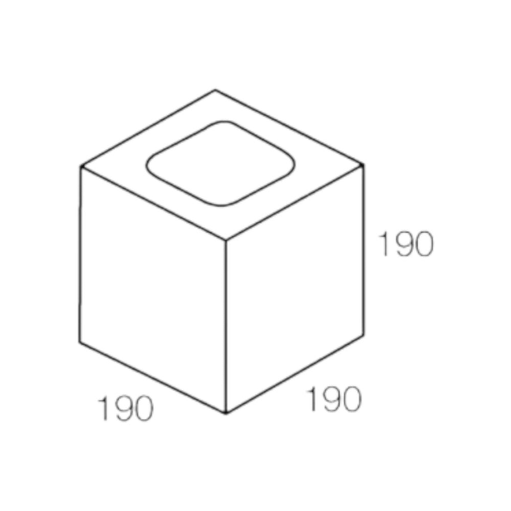 National Masonry 20.03LWS 200 Series Light Weight Structural Half Length Block 190x190x190mm