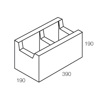 20.42 Grey Block 390x190x190mm – The Versatile Masonry Block Solution