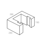 National Masonry 30.45 Cleanout 300 Series  Concrete Grey Block 