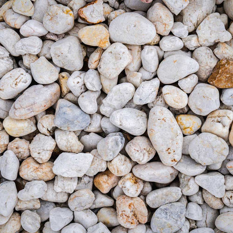 40mm Cream Pebbles--Premium Decorative Landscape Pebbles for Garden and Landscaping Projects