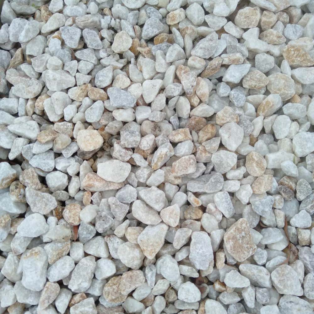 50mm White Ice/m³ - Premium Decorative Marble Landscape Pebbles for Gardens and Paths