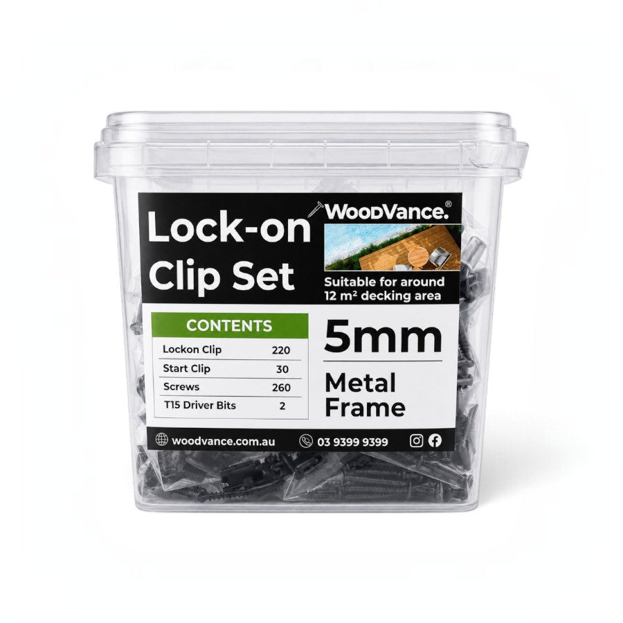 WoodVance 5mm Lock-on Hidden Decking Clip Set