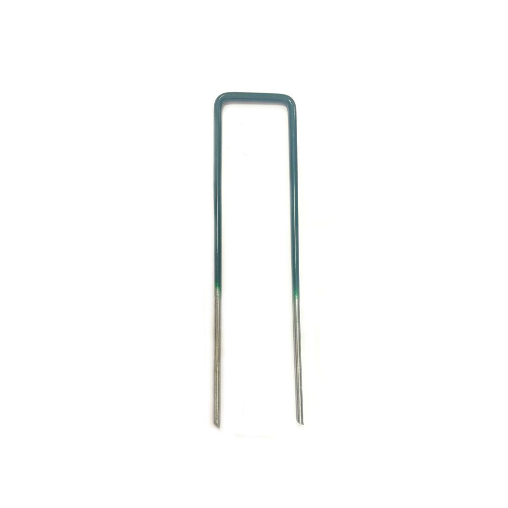 U Shape Galvanised Staples 150mm With Green Top (For Artificial Grass)