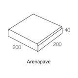 National Masonry Arenapave 200x200 Charcoal concrete paver garden path Melbourne