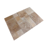 Beige Travertine Paver, Tumbled and Unfilled/Piece