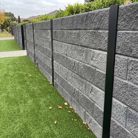Concrete Sleepers Blockface Charcoal 200 x 100 mm