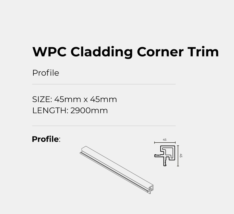 WoodVance Composite Cladding Corner Trim 2900mm