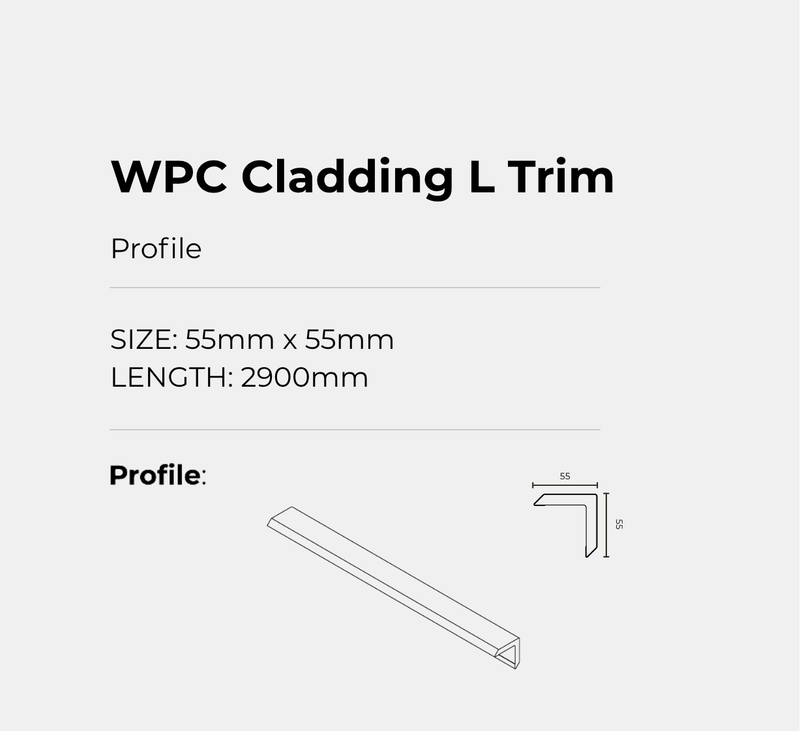 WoodVance Composite Cladding L Trim 2900mm