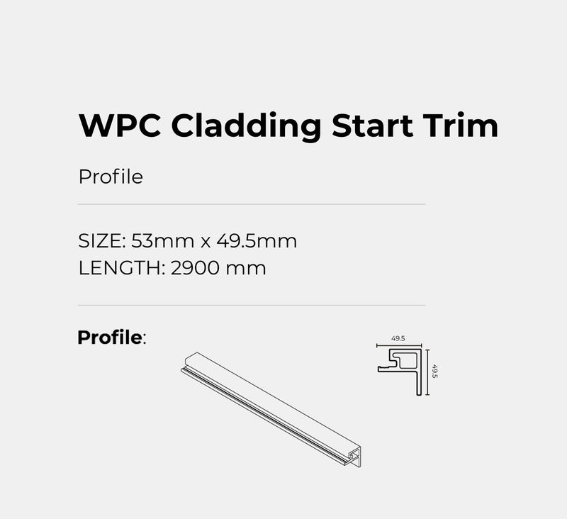 WoodVance Composite Cladding Start Trim 2900mm