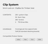 WoodVance 5mm Lock-on Hidden Decking Clip Set