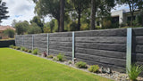 Concrete Sleepers Woodgrain Charcoal 200 x 100mm