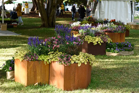 SHAPESCAPER® Hexagonal Metal Garden Edging Planters