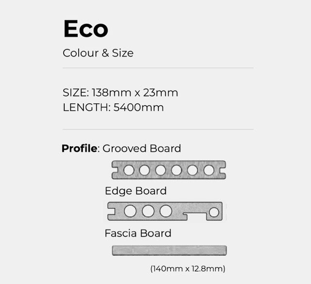 WoodVance Eco Series Dual-Tone Composite Decking Board 5400 x 138 x 23mm