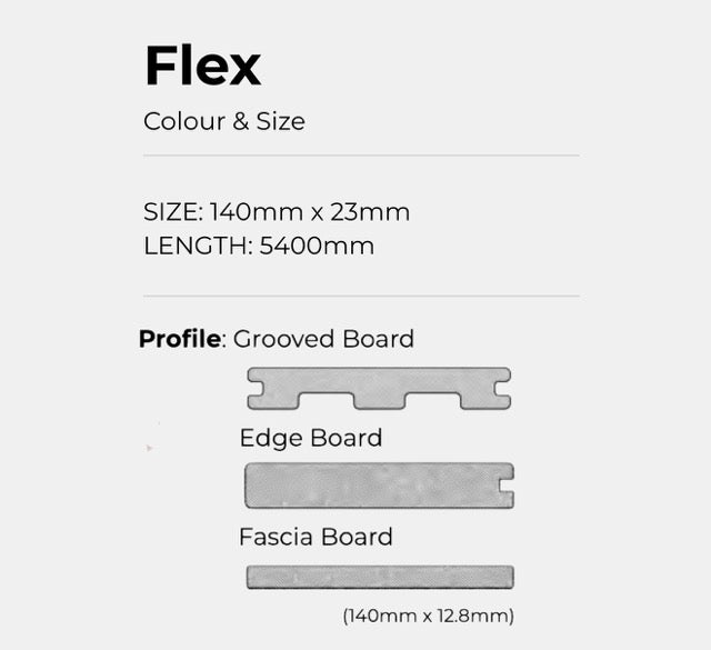 WoodVance Flex Series Composite Decking Board 5400 x 140 x 23mm
