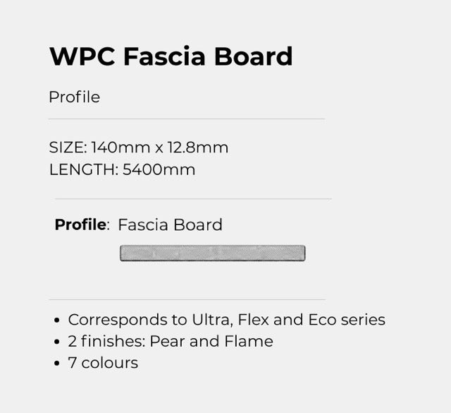 WoodVance Composite Decking Fascia Board 5400 x 140 x 12.8mm
