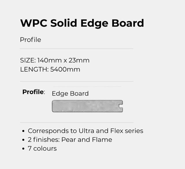 WoodVance Solid Edge Board for Ultra & Flex Decking 5400 x 140 x 23mm