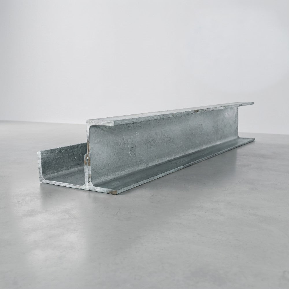 Retaining Wall Steel L Section "Corner" 100PFC - Galvanised Steel Corner Posts for Concrete Sleeper Retaining Walls
