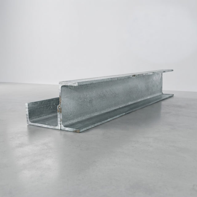 Retaining Wall Steel L Section "Corner" 100PFC - Galvanised Steel Corner Posts for Concrete Sleeper Retaining Walls