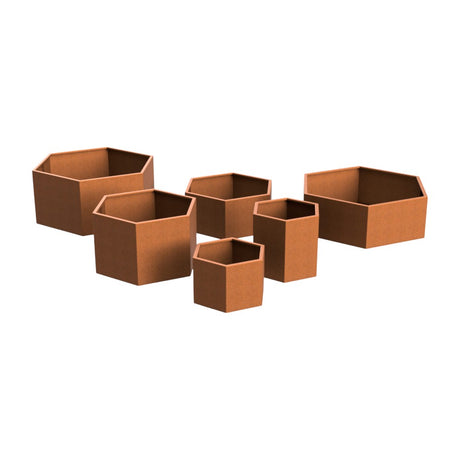 SHAPESCAPER® Hexagonal Metal Garden Edging Planters