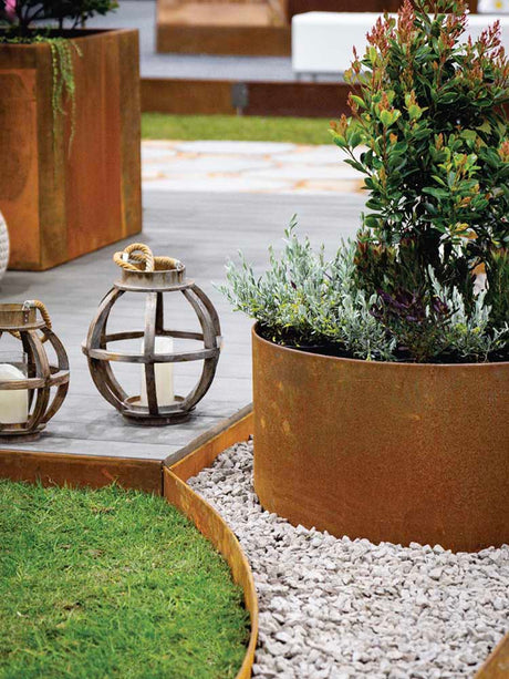 SHAPESCAPER® REDCOR® Round Steel Ring Garden Edging Australian Made