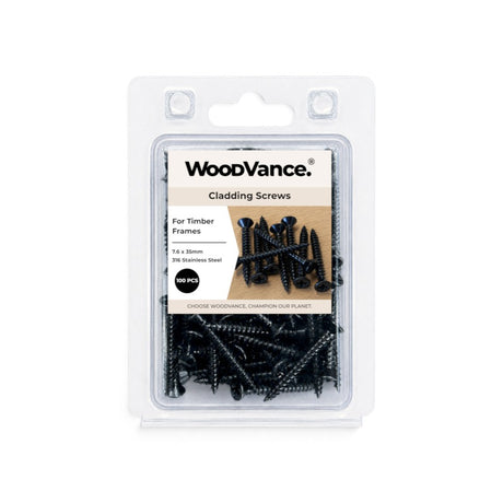 WoodVance Cladding Screws 100 Pack – Timber or Metal Frame