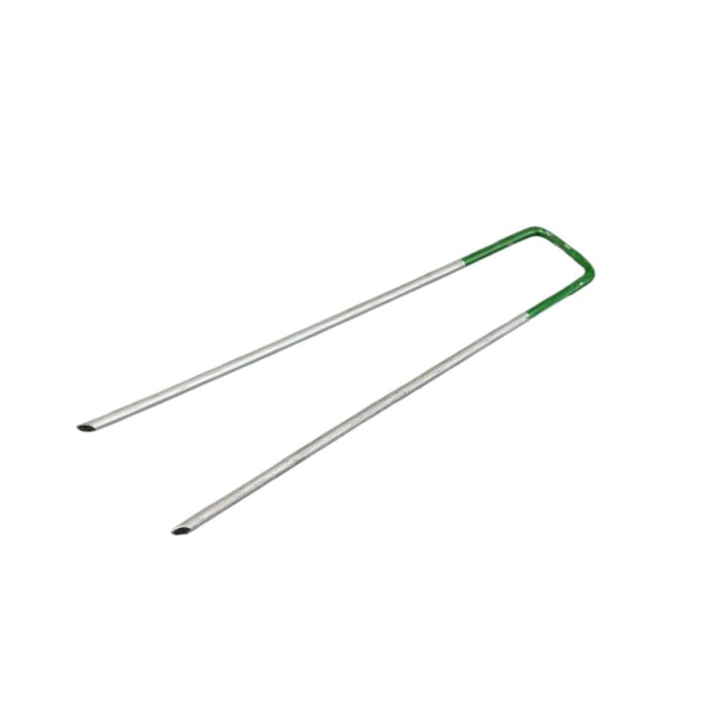 U Shape Galvanised Staples 150mm With Green Top (For Artificial Grass)