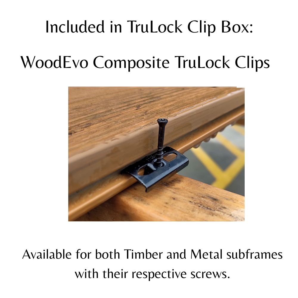 WoodEvo 5mm TruLock Compost Decking Clips Box - Universal Advanced Locking System