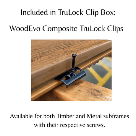 WoodEvo 5mm TruLock Compost Decking Clips Box - Universal Advanced Locking System