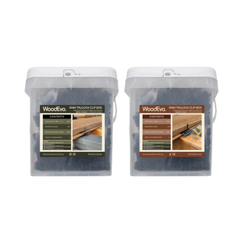 WoodEvo 5mm TruLock Compost Decking Clips Box - Universal Advanced Locking System