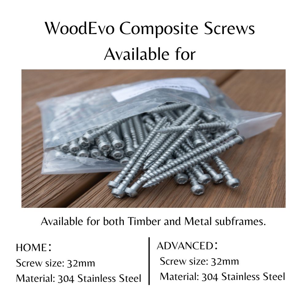 WoodEvo 5mm Universal Compost Decking Clips Box - For HOME &ADVANCED140 Series
