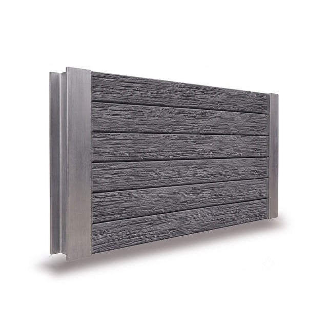 Concrete Sleepers Woodgrain Charcoal 200 x 80mm