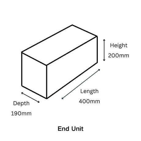 Versaloc Interlocking Blocks 200mm Natural End Unit – Versatile Masonry Blocks for Modern Retaining Walls and Landscaping