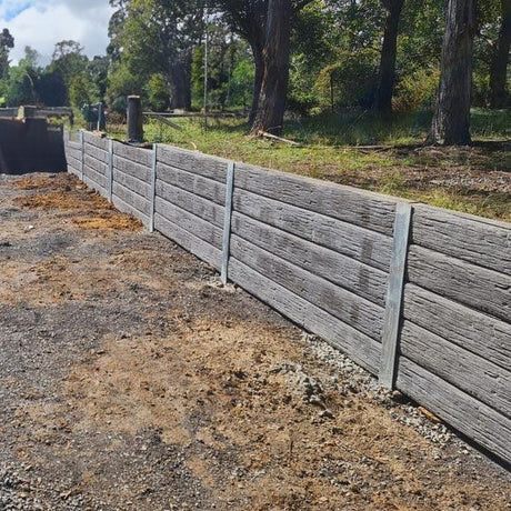 Concrete Sleepers Woodgrain Charcoal 200 x 80mm